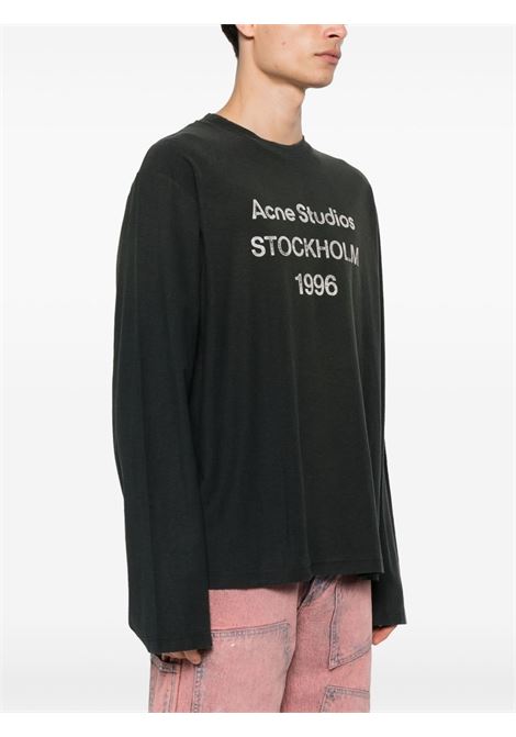t-shirt logo relaxed fit unisex nera ACNE STUDIOS | CL0197BM0